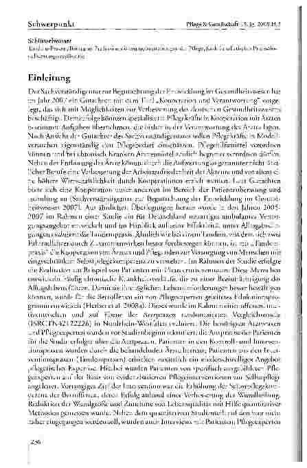 Vorschauseite 3: Die Bedeutung des Tandempraxen-Konzeptes für die Professionalisierung der Pflege