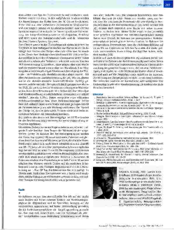 Vorschauseite 3: Die Atelektasenprophylaxe auf der Inneren Intensivstation - liegt Evidenz vor?
