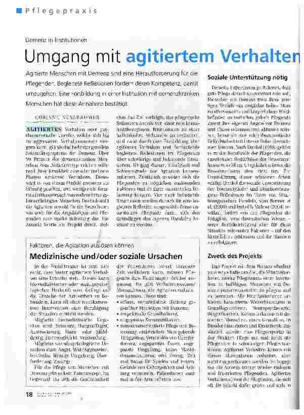 Vorschauseite 1: Umgang mit agitiertem Verhalten