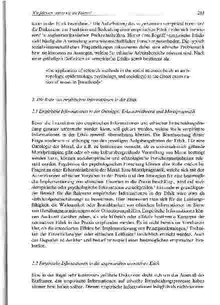 Vorschauseite 3: Wie faktisch wollen wir die Fakten?Zu den Herausforderungen an eine verantwortungsvolle empirische Ethik