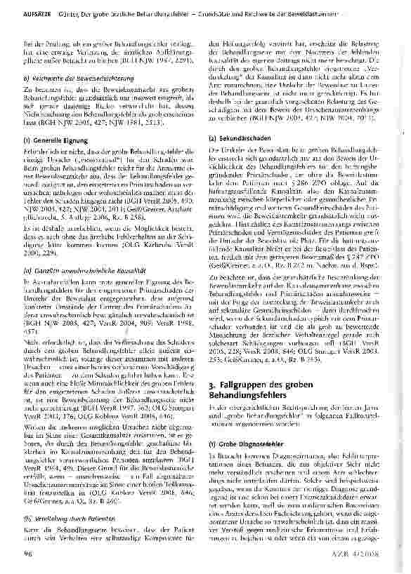 Vorschauseite 3: Der grobe ärztliche Behandlungsfehler— Grundsätze und Reichweite der Beweislastumkehr