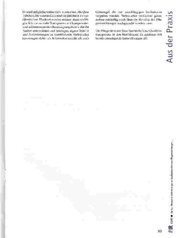 Vorschauseite 4: Normative Anforderungen an Qualitätsberichte von Pflegeeinrichtungen unter besonderer Berücksichtigung der Weiterentwicklung der Qualitätsberichte für (potentiell) Pflegebedürftig…