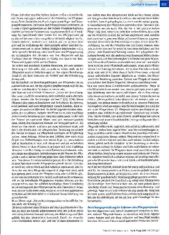 Vorschauseite 2: Wie können sich pflegerische Beziehungen auf aggressives Verhalten von Patienten auswirken?Teil 3: Gewaltvorbeugende oder deeskalierende Gestaltung der pflegerischen Beziehung