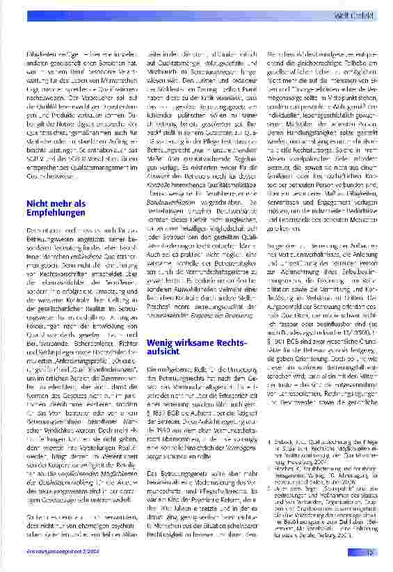 Vorschauseite 2: Vertrauensschutz für betreute MenschenBetreuungsbehörden als Garant für die Vertrauenswürdigkeit des Betreuungswesens?