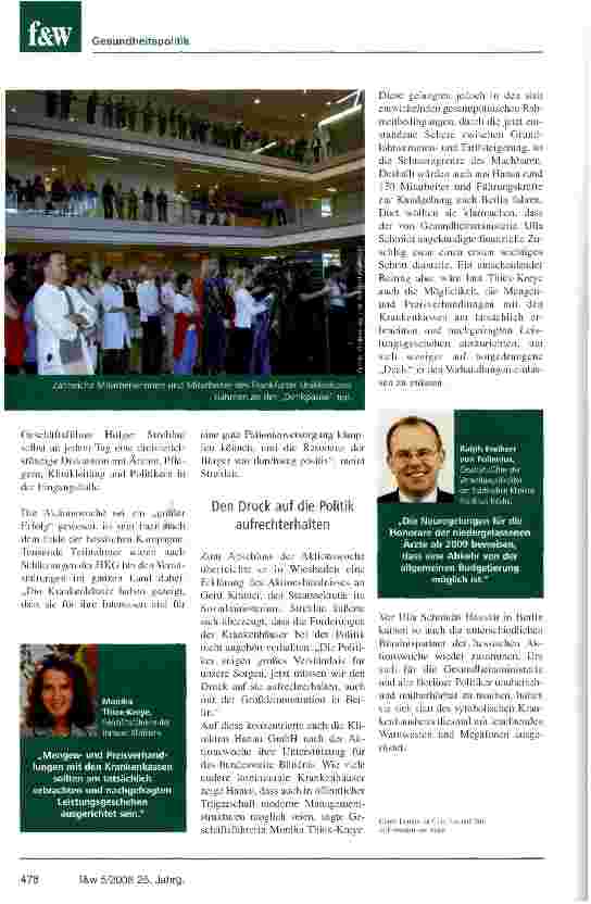 Vorschauseite 3: Damit die Klinik nicht zum Patienten wirdLandesbündnis macht in Hessen mobil