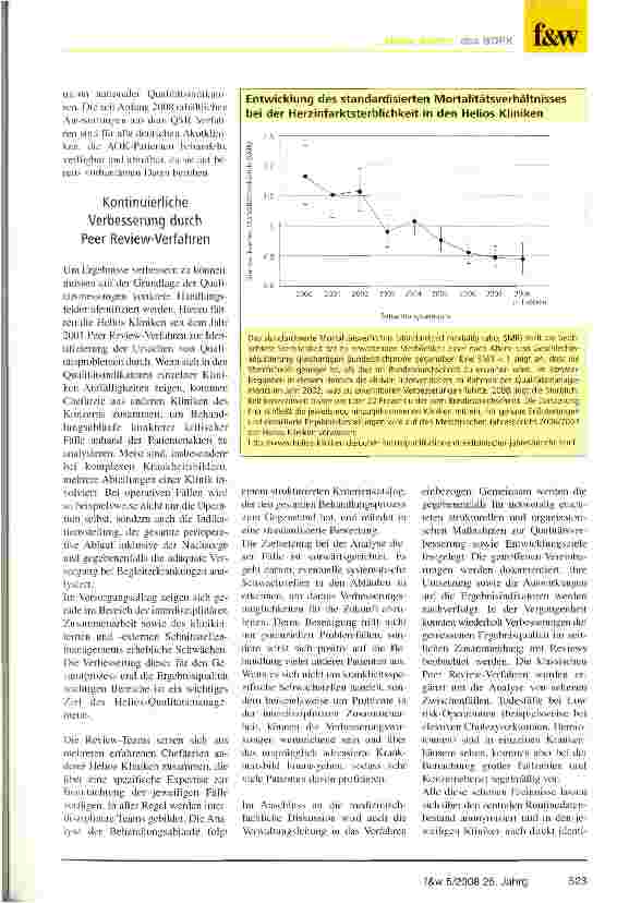 Vorschauseite 3: Serie: „Qualität in privaten Klinikunternehmen, Folge 4 Qualitätsmessung und Qualitätsmanagement bei Helios