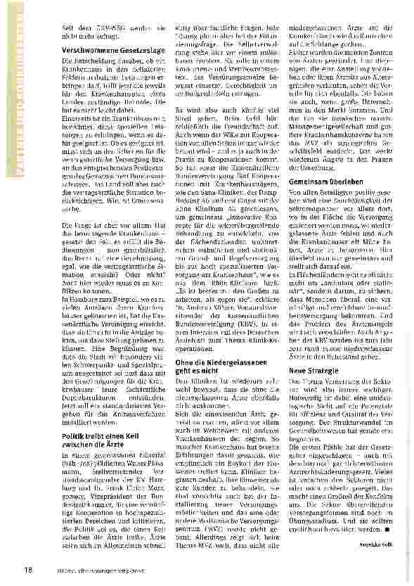 Vorschauseite 2: Partner und Konkurrentder Arzt in der Praxis