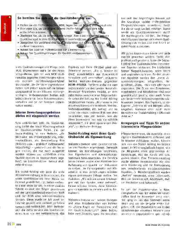 Vorschauseite 4: Qualität sichtbar und vergleichbar machen