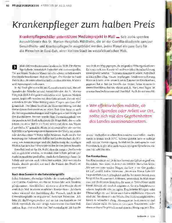 Vorschauseite 1: Krankenpfleger zum halben Preis