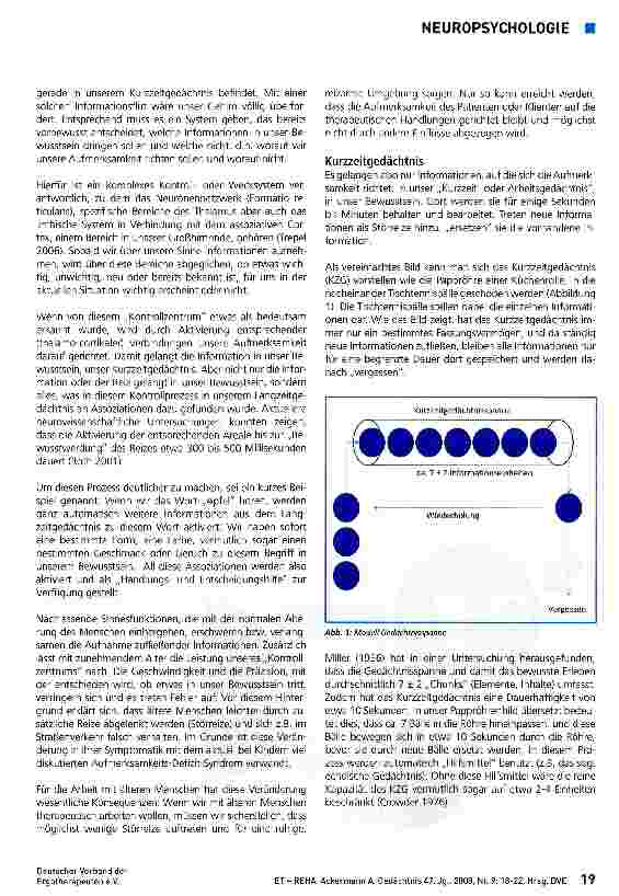 Vorschauseite 2: GedächtnisTeil 2: Wahrnehmung, Aufmerksamkeit und Kurzzeitgedächtnis