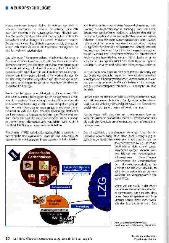 Vorschauseite 3: GedächtnisTeil 2: Wahrnehmung, Aufmerksamkeit und Kurzzeitgedächtnis
