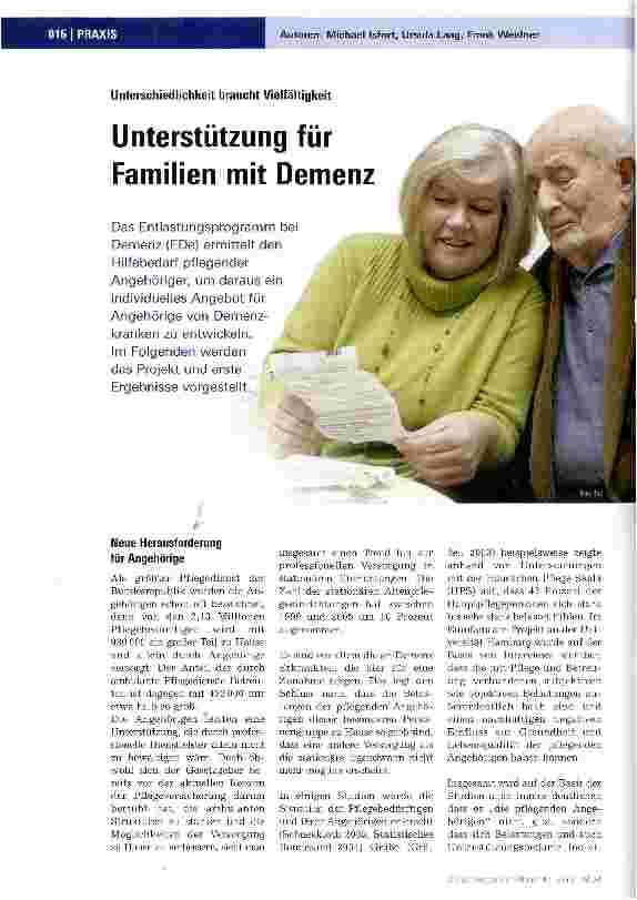 Vorschauseite 1: Unterschiedlichkeit braucht VielfältigkeitUnterstützung für Familien mit Demenz