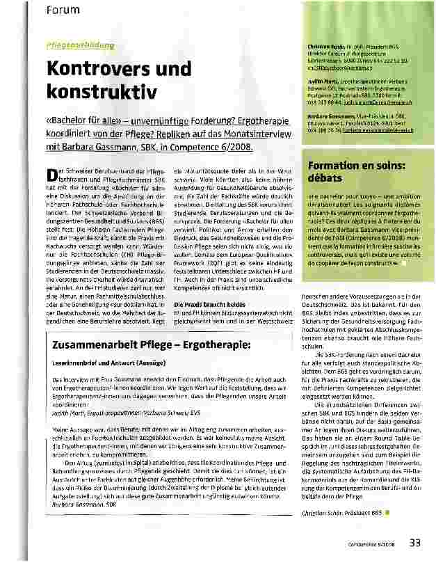 Vorschauseite 1: Kontrovers und konstruktiv