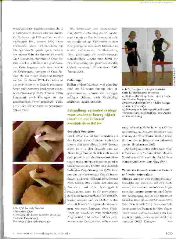 Vorschauseite 6: Patello-femorales Schmerzsyndrom Clinical Reasoning und evidenzbasierte Behandlung