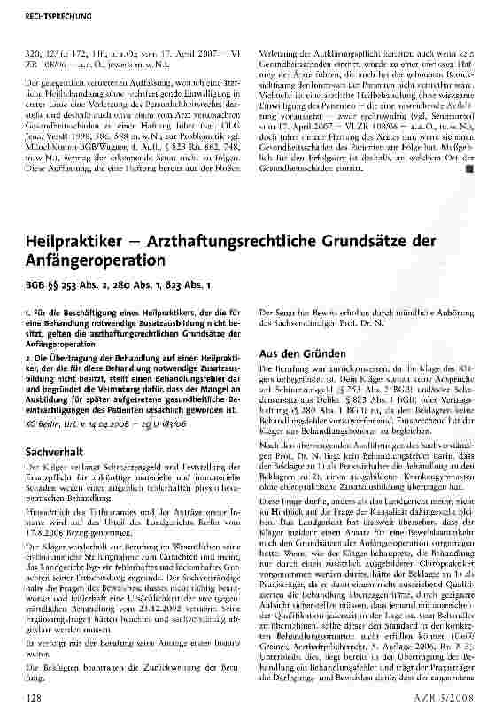 Vorschauseite 3: Internationale Zuständigkeit deutscher Gerichte für Arzthaftungsklagen