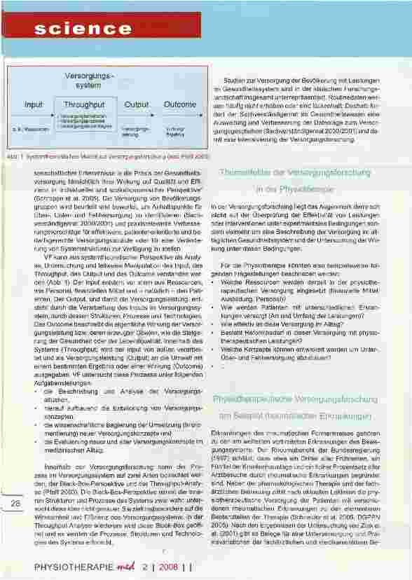 Vorschauseite 2: Versorgungsforschung in der Physiotherapie am Beispiel Rheuma-Erkrankungen