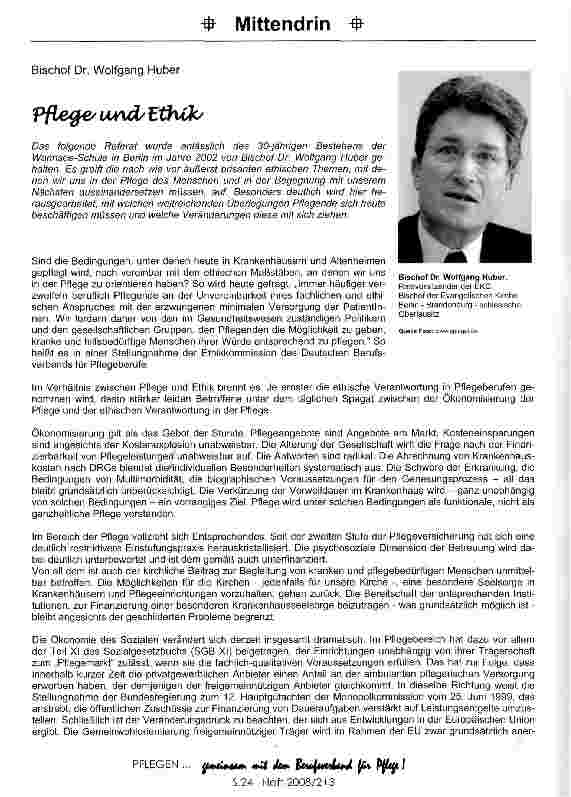 Vorschauseite 1: Pflege und Ethik