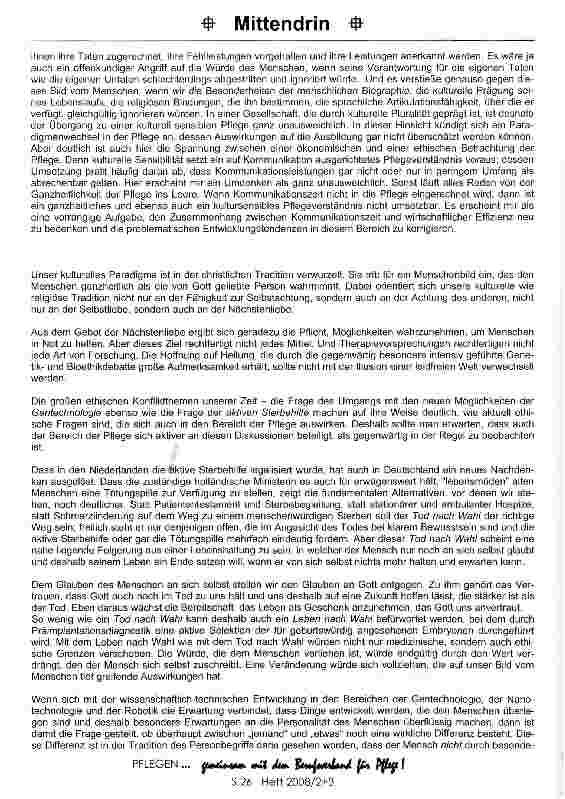 Vorschauseite 3: Pflege und Ethik