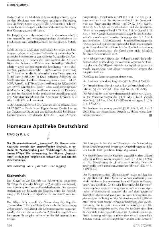 Vorschauseite 1: Homecare Apotheke Deutschland