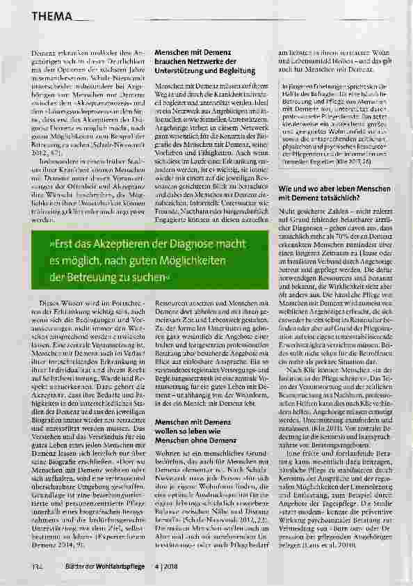 Vorschauseite 2: Wohnen und Demenz