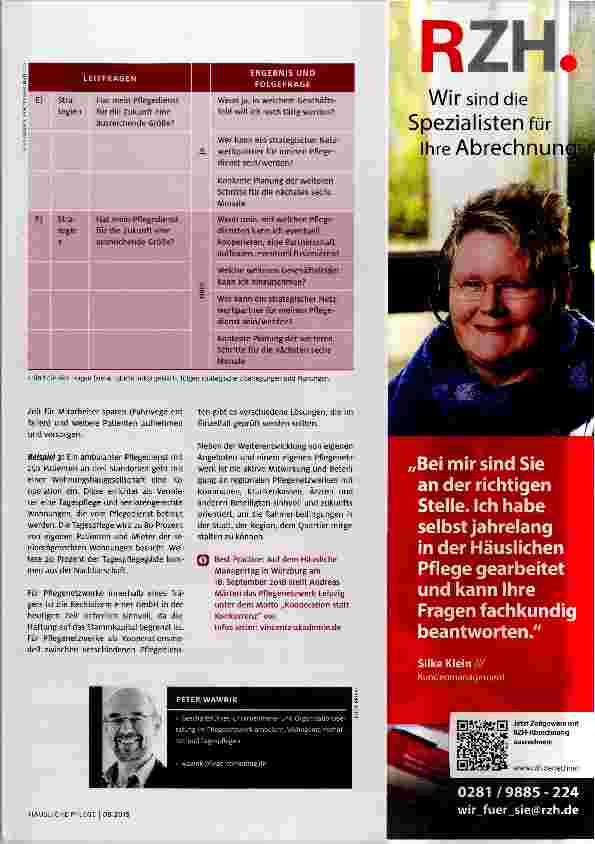 Vorschauseite 6: Im Pflegenetzwerk liegt die Zukunft