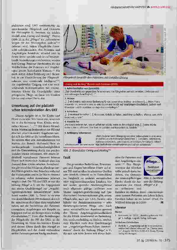 Vorschauseite 4: Das kranke Kind auf der Intensivstation: Bedürfnisse der Eltern und der pflegerische Auftrag*