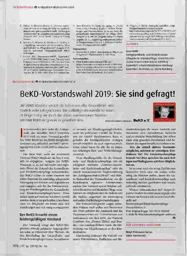 Vorschauseite 5: Das kranke Kind auf der Intensivstation: Bedürfnisse der Eltern und der pflegerische Auftrag*