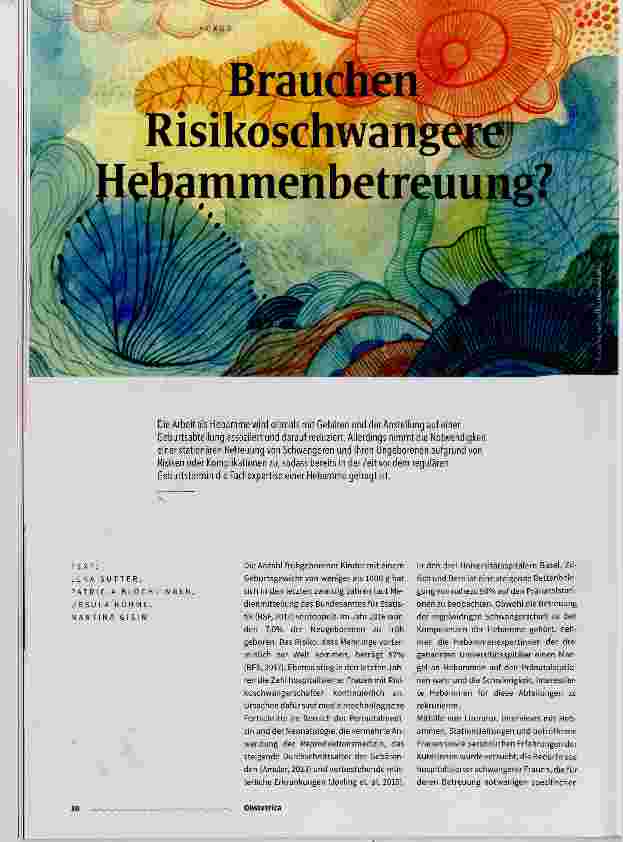 Vorschauseite 1: Brauchen Risikoschwangere Hebammenbetreuung?