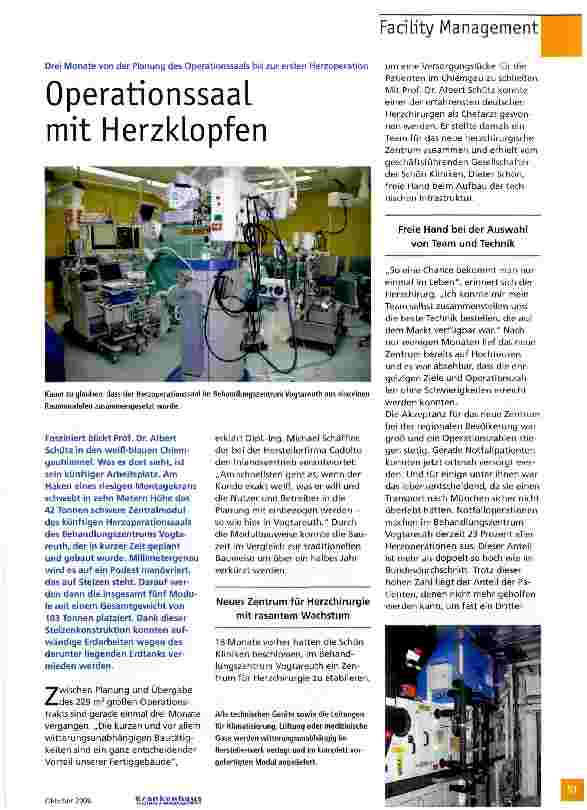 Vorschauseite 1: Operationssaal mit Herzklopfen