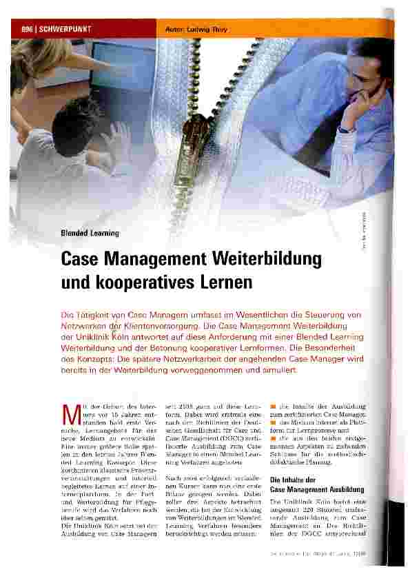 Vorschauseite 1: Case Management Weiterbildung und kooperatives Lernen