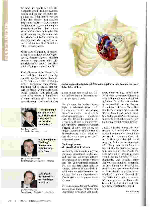 Vorschauseite 3: Home-Telemonitoring-Patienten haben bessere Überlebenschancen