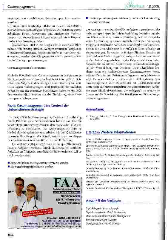 Vorschauseite 4: Casemanagement als Zauberformel?