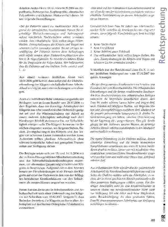 Vorschauseite 2: Zur Darlegungsund Beweislast für das Leistungsunvermögen eines Arbeitnehmers infolge einer Erkrankung BGB §§ 296 Satz 1, 297, 615 Satz 1; ZPO § 138