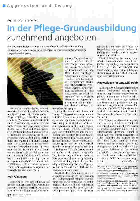 Vorschauseite 1: In der Pflege-Grundausbildung zunehmend angeboten