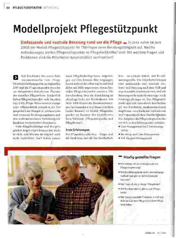 Vorschauseite 1: Modellprojekt Pflegestützpunkt
