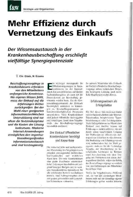 Vorschauseite 1: Mehr Effizienz durch Vernetzung des Einkaufs