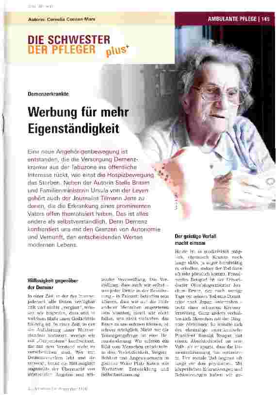 Vorschauseite 1: Werbung für mehr Eigenständigkeit