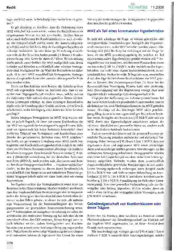 Vorschauseite 2: AAVZ als Eigenbetrieb von Krankenhäusern