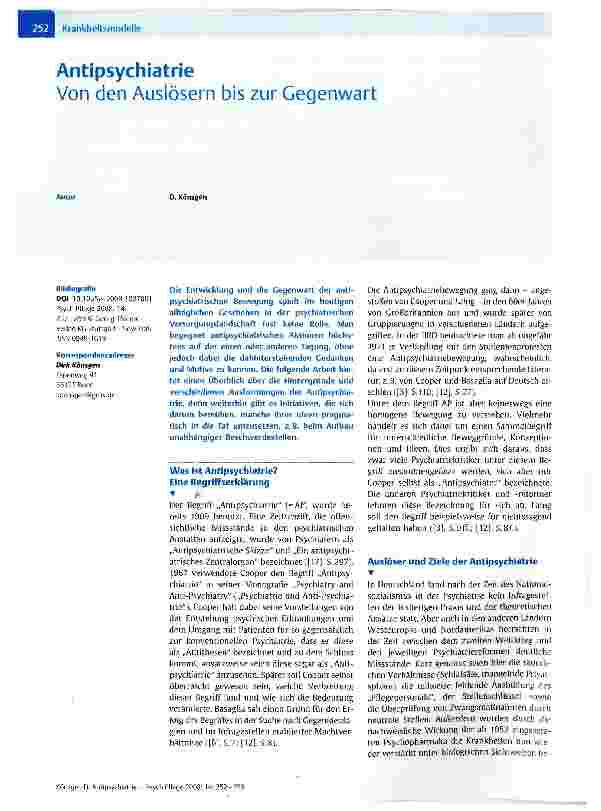 Vorschauseite 1: Antipsychiatrie Von den Auslösern bis zur Gegenwart