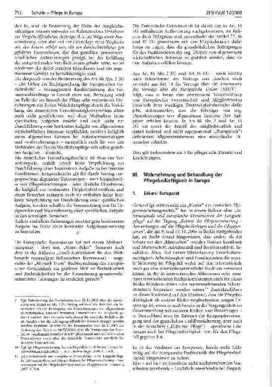 Vorschauseite 6: Pflege in Europa - Teil 1
