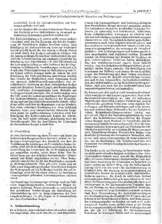 Vorschauseite 4: Das Persönliche Budget - Mehr Selbstbestimmung für Menschen mit Behinderungen
