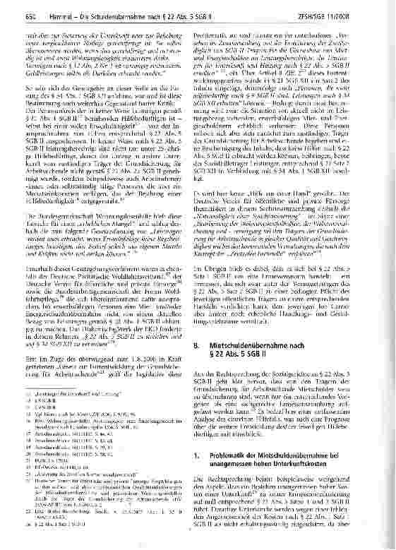 Vorschauseite 2: Die Schuldenübernahme nach § 22 Abs. 5 SGB II -Ein immer wieder aktuelles Thema