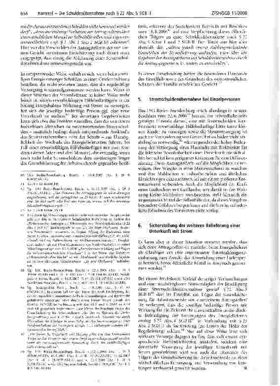 Vorschauseite 6: Die Schuldenübernahme nach § 22 Abs. 5 SGB II -Ein immer wieder aktuelles Thema