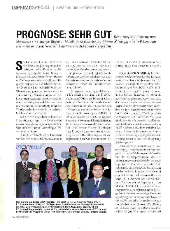 Vorschauseite 1: PROGNOSE: SEHR GUT