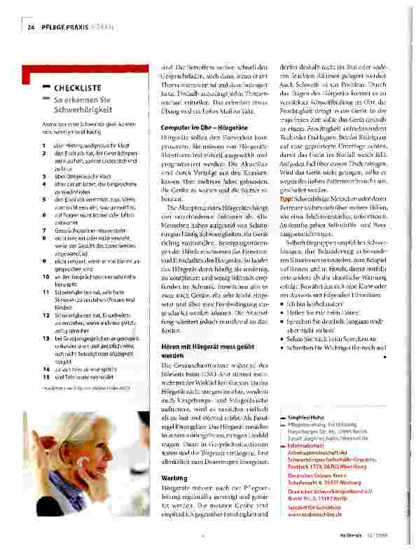 Vorschauseite 3: Kommunizieren trotz Hörproblem