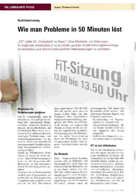 Vorschauseite 1: Wie man Probleme in 50 Minuten löst