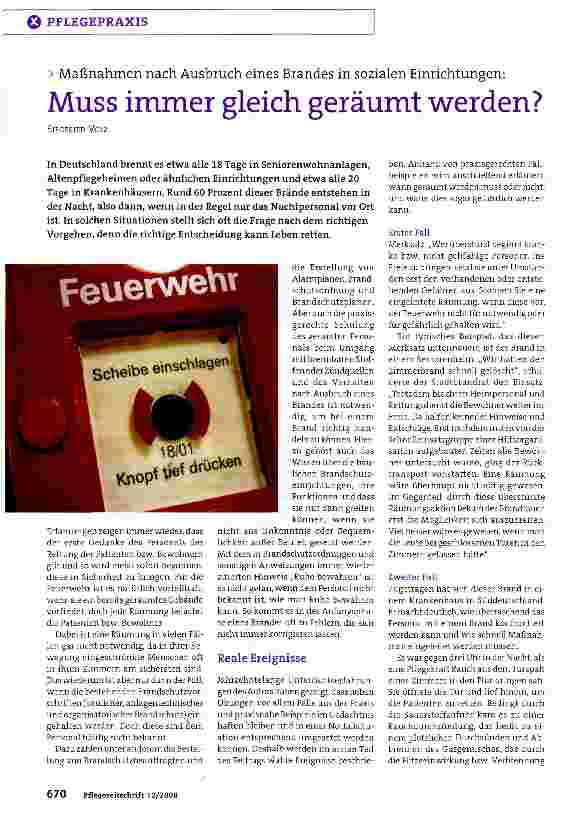 Vorschauseite 1: Maßnahmen nach Ausbruch eines Brandes in sozialen Einrichtungen: Muss immer gleich geräumt werden?