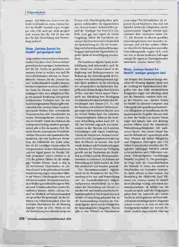 Vorschauseite 2: Grenzen von „Serious Games for Health