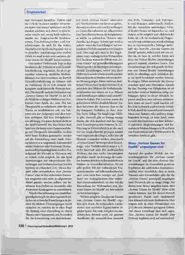 Vorschauseite 4: Grenzen von „Serious Games for Health