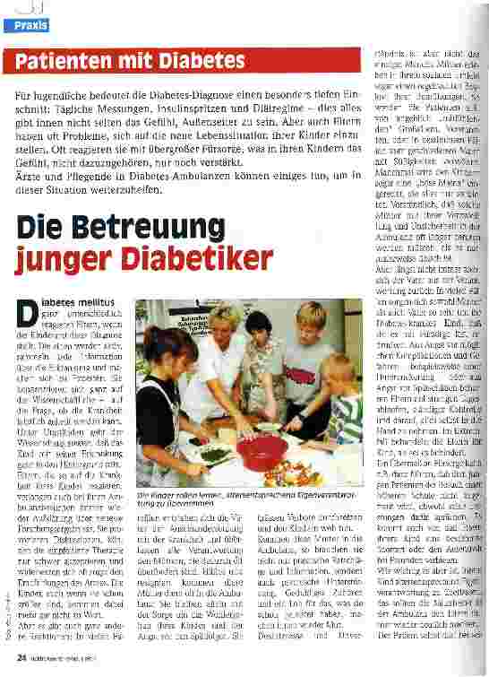 Vorschauseite 1: Die Betreuung junger Diabetiker